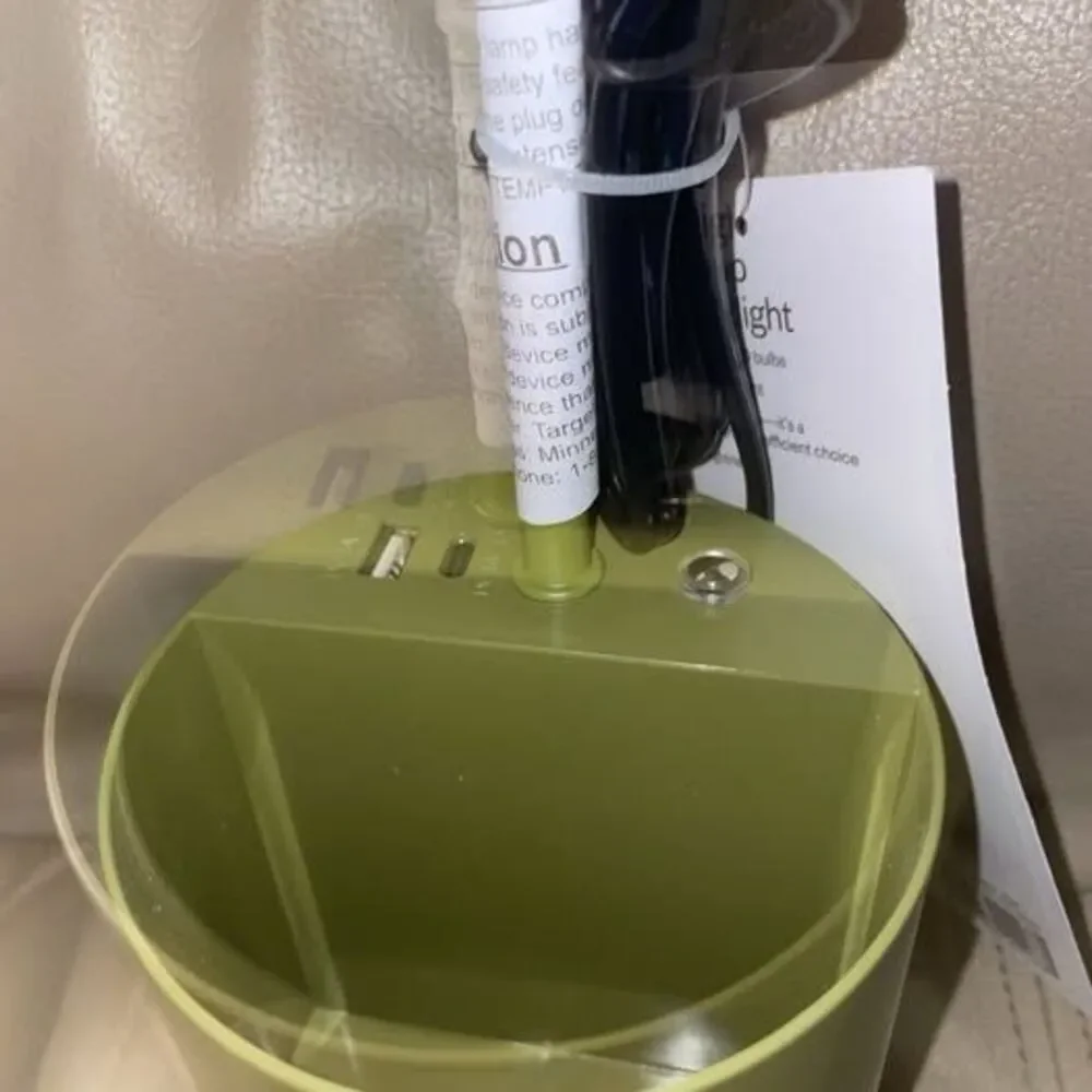 Modern Green Table Lamp Task Charging Phone Desk Holder NWT Flexible Design Room